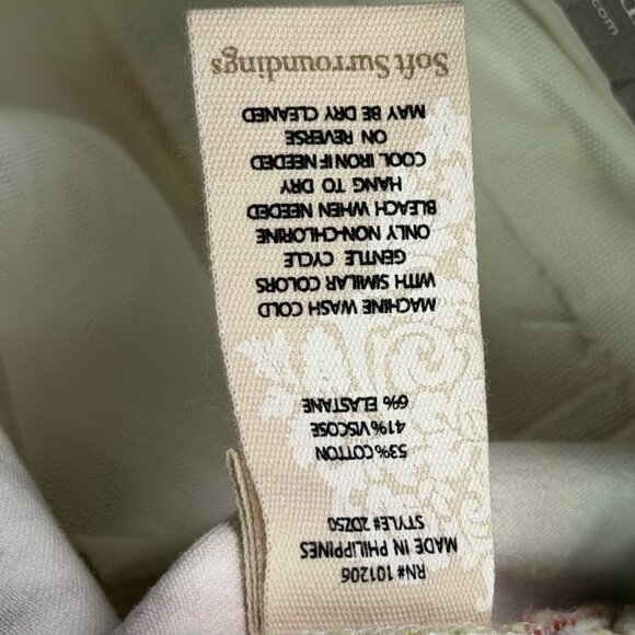 Soft Surroundings Women's Multi-Color Straight Leg Crop Pants Size S - New - Picture 8 of 12